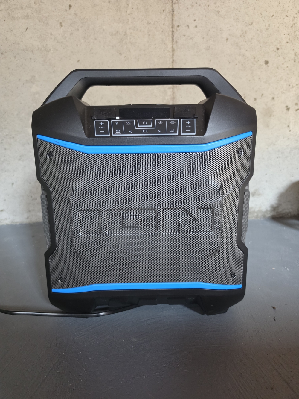 Portable Bluetooth Speaker - Black with Blue Accents